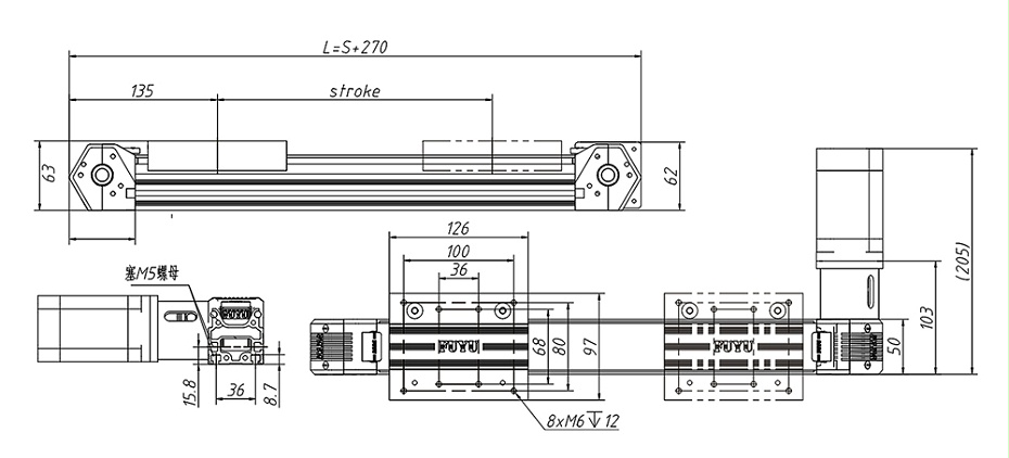 FPB50同步帶直線滑台