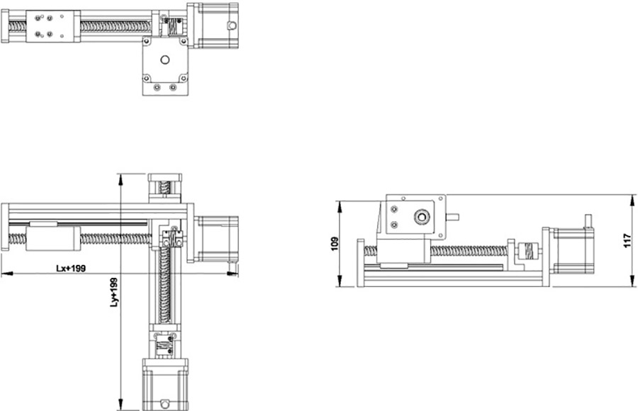 滾珠絲杆懸臂式兩軸滑台